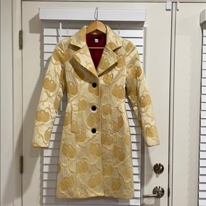 Calvin Tran Unique Yellow with Pink Lining Coat